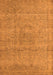 Machine Washable Oriental Orange Industrial Area Rugs, wshurb1764org