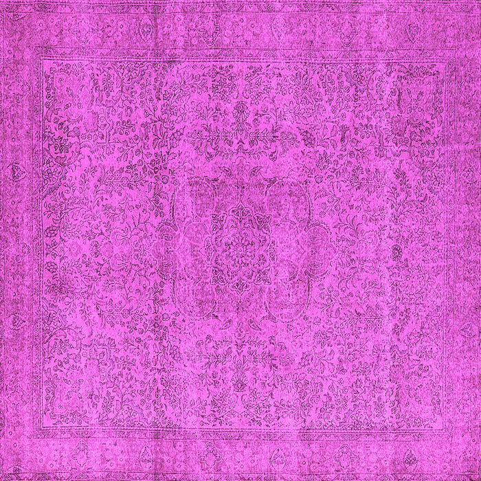 Square Machine Washable Oriental Pink Industrial Rug, wshurb1764pnk