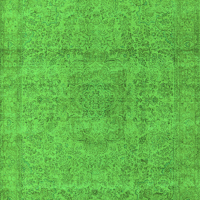Machine Washable Oriental Green Industrial Area Rugs, wshurb1764grn
