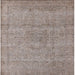 Square Mid-Century Modern Khaki Rose Pink Oriental Rug, urb1764