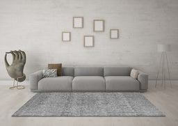 Machine Washable Oriental Gray Industrial Rug in a Living Room,, wshurb1764gry