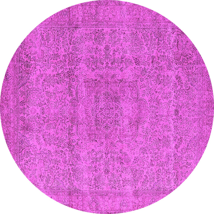 Round Oriental Pink Industrial Rug, urb1764pnk