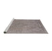 Sideview of Machine Washable Industrial Modern Rose Dust Purple Rug, wshurb1765