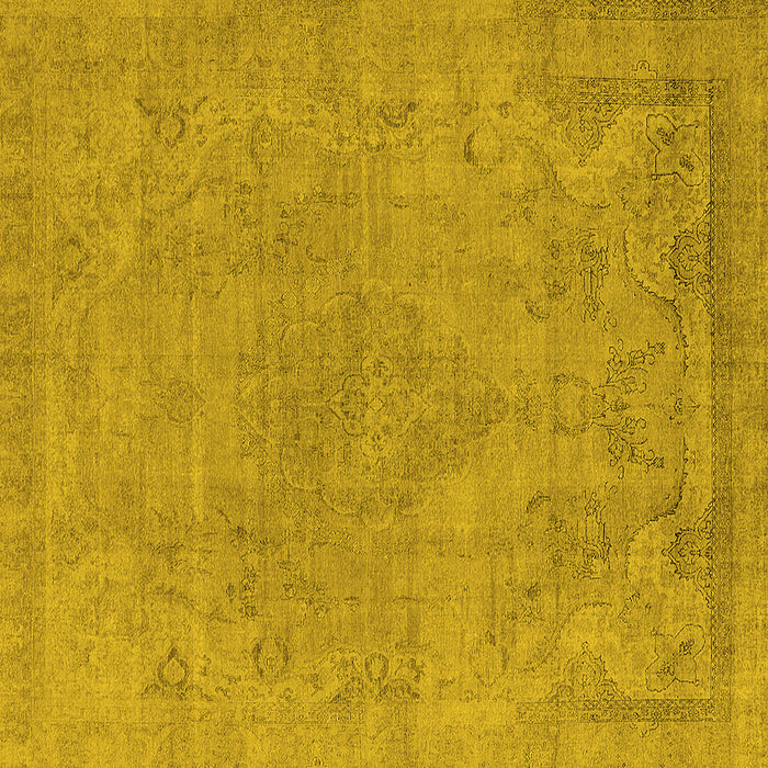 Square Oriental Yellow Industrial Rug, urb1765yw