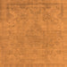 Square Oriental Orange Industrial Rug, urb1765org