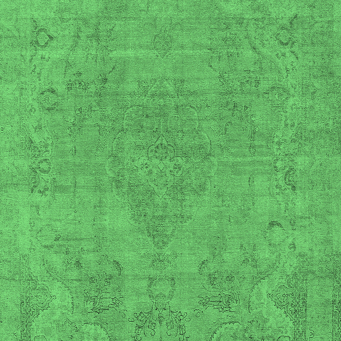 Machine Washable Oriental Emerald Green Industrial Area Rugs, wshurb1765emgrn