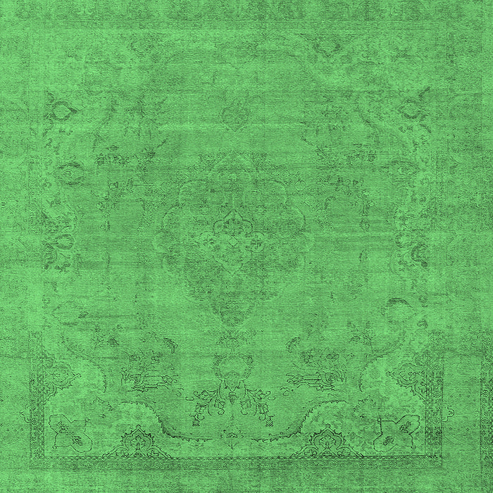 Square Oriental Emerald Green Industrial Rug, urb1765emgrn