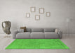 Machine Washable Oriental Green Industrial Area Rugs in a Living Room,, wshurb1765grn