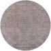 Round Machine Washable Industrial Modern Rose Dust Purple Rug, wshurb1765