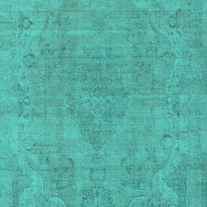 Machine Washable Oriental Turquoise Industrial Area Rugs, wshurb1765turq