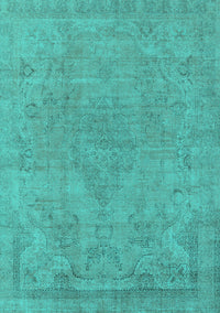 Oriental Turquoise Industrial Rug, urb1765turq