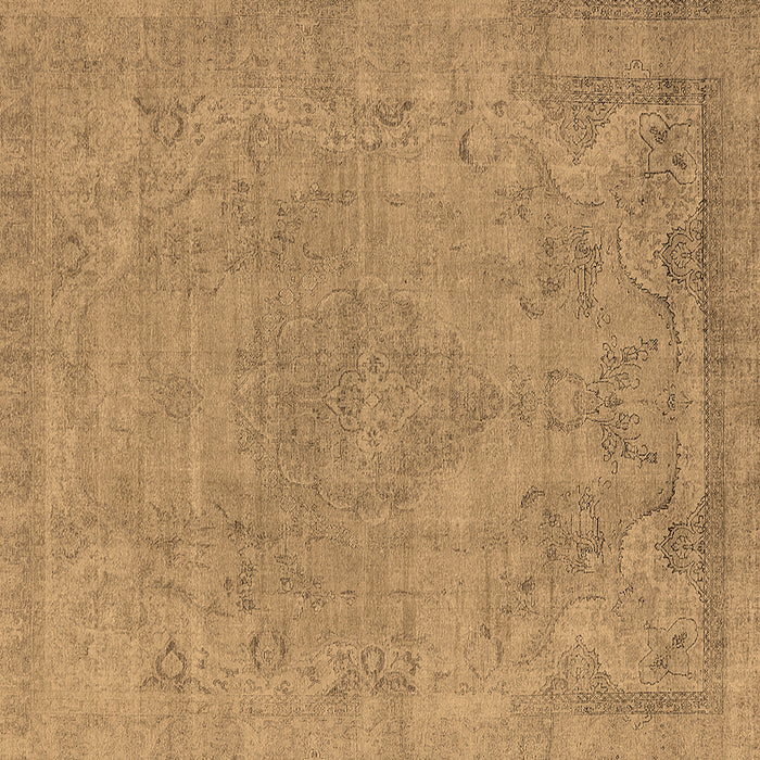 Square Machine Washable Oriental Brown Industrial Rug, wshurb1765brn