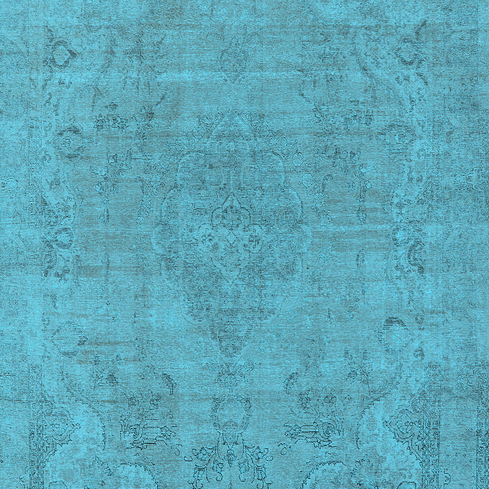 Machine Washable Oriental Light Blue Industrial Rug, wshurb1765lblu