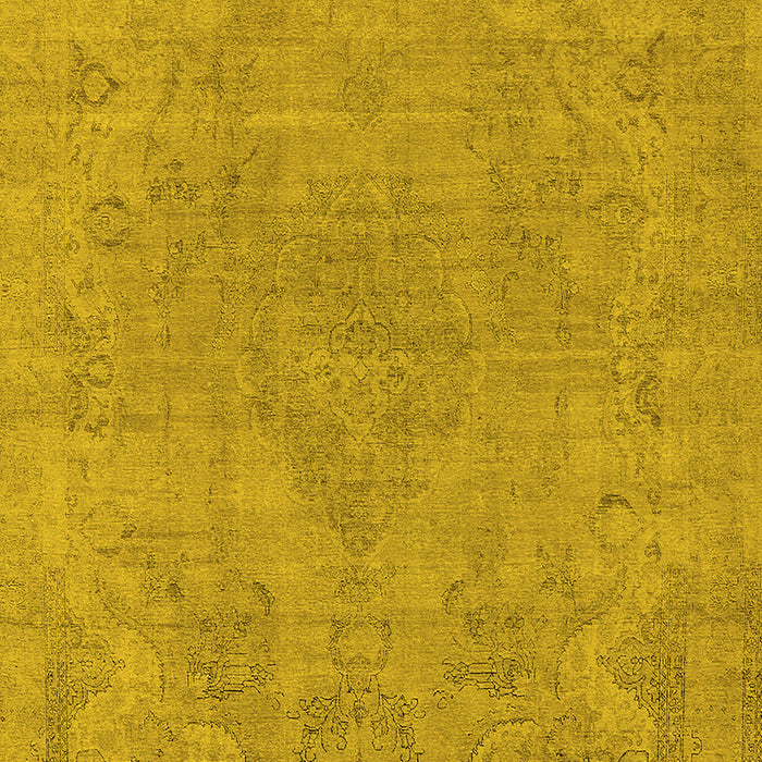 Oriental Yellow Industrial Rug, urb1765yw