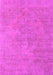 Machine Washable Oriental Pink Industrial Rug, wshurb1766pnk