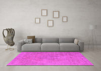 Machine Washable Oriental Pink Industrial Rug, wshurb1766pnk