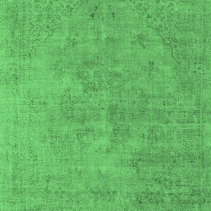 Machine Washable Oriental Emerald Green Industrial Area Rugs, wshurb1766emgrn