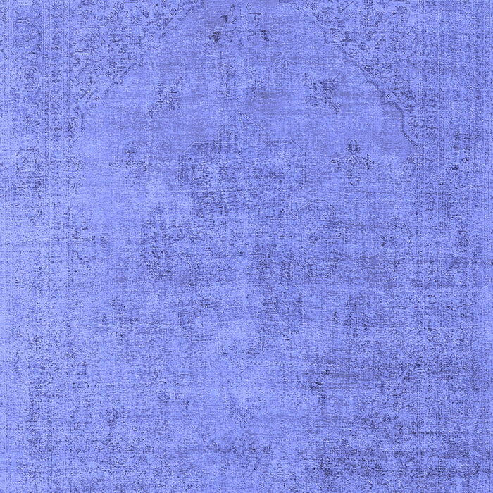 Machine Washable Oriental Blue Industrial Rug, wshurb1766blu