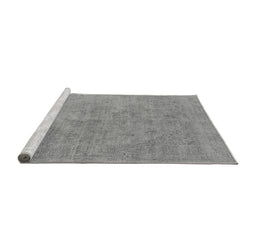 Sideview of Machine Washable Oriental Gray Industrial Rug, wshurb1766gry