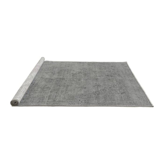 Sideview of Machine Washable Oriental Gray Industrial Rug, wshurb1766gry