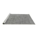 Sideview of Machine Washable Oriental Gray Industrial Rug, wshurb1766gry