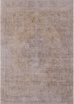 Mid-Century Modern Dark Almond Brown Oriental Rug, urb1766