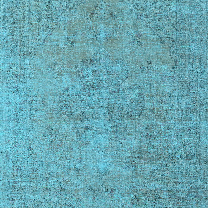 Machine Washable Oriental Light Blue Industrial Rug, wshurb1766lblu