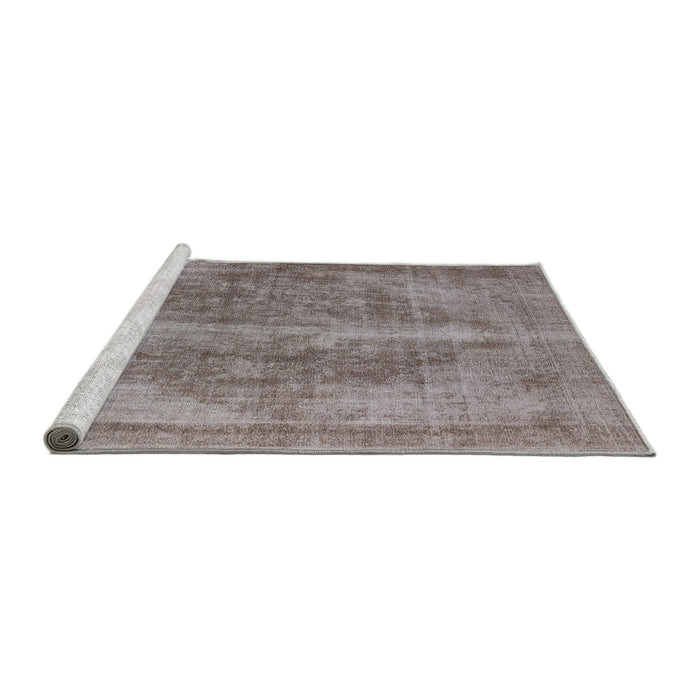 Sideview of Machine Washable Industrial Modern Mauve Taupe Purple Rug, wshurb1767