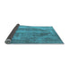 Sideview of Oriental Light Blue Industrial Rug, urb1767lblu