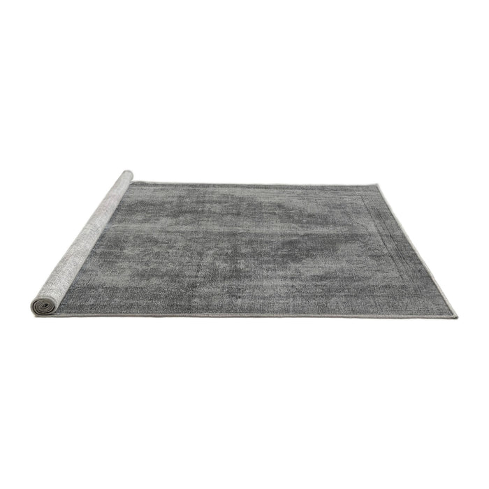 Sideview of Machine Washable Oriental Gray Industrial Rug, wshurb1767gry