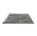 Sideview of Machine Washable Oriental Gray Industrial Rug, wshurb1767gry