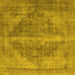 Square Oriental Yellow Industrial Rug, urb1767yw