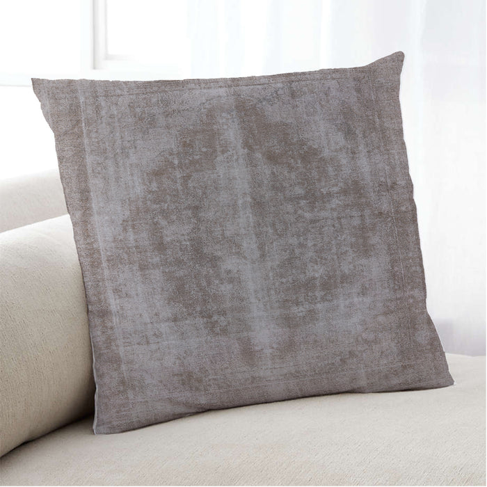 Lifestyle Image of Mid-Century Modern Urban Square Mauve Taupe Purple Throw Pillow, 18 inch by 18 inch, pwurb1767
