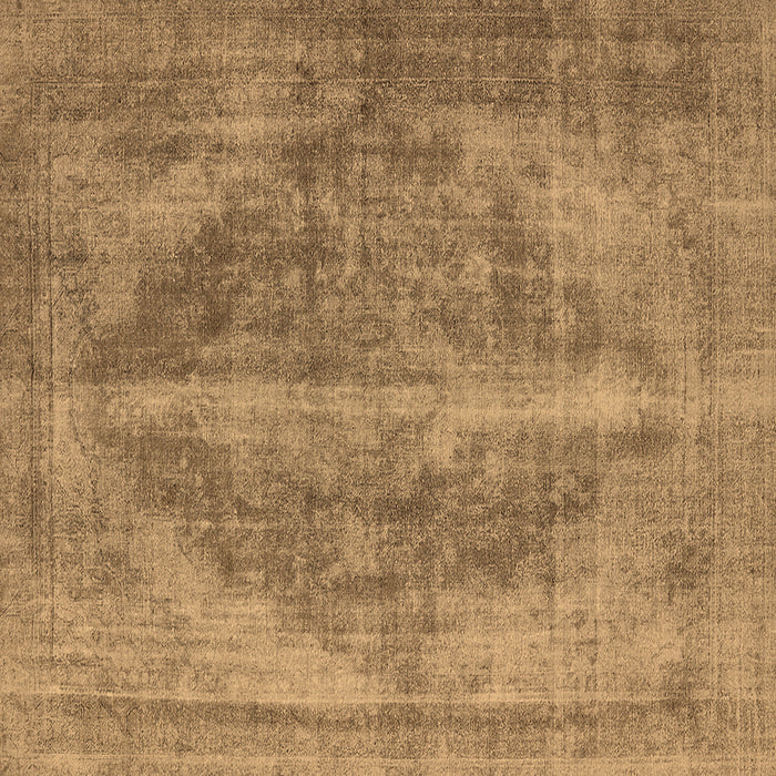 Square Oriental Brown Industrial Rug, urb1767brn