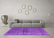 Machine Washable Oriental Purple Industrial Area Rugs in a Living Room, wshurb1768pur