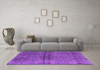 Machine Washable Oriental Purple Industrial Rug, wshurb1768pur