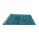 Sideview of Machine Washable Oriental Light Blue Industrial Rug, wshurb1768lblu