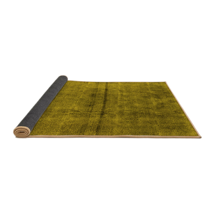 Sideview of Oriental Yellow Industrial Rug, urb1768yw