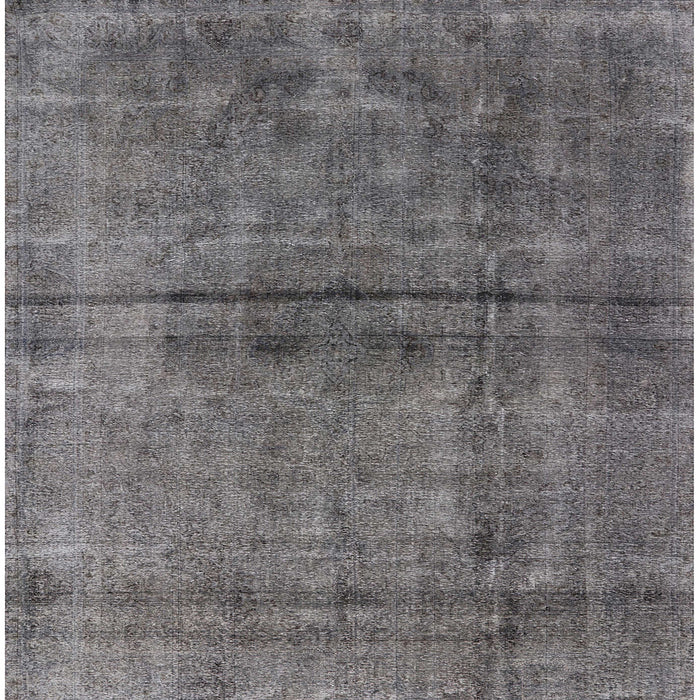 Square Mid-Century Modern Gray Oriental Rug, urb1768
