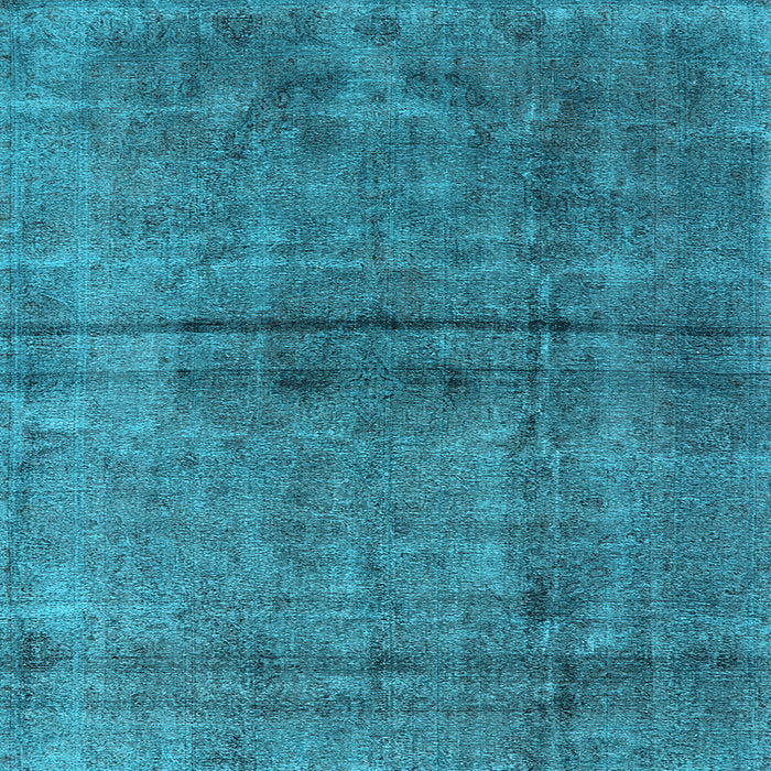 Square Machine Washable Oriental Light Blue Industrial Rug, wshurb1768lblu