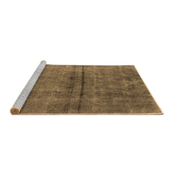 Sideview of Machine Washable Oriental Brown Industrial Rug, wshurb1768brn