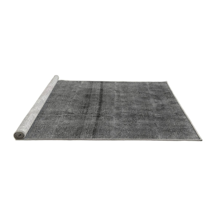 Sideview of Machine Washable Oriental Gray Industrial Rug, wshurb1768gry