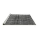 Sideview of Machine Washable Oriental Gray Industrial Rug, wshurb1768gry