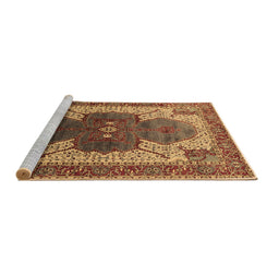 Sideview of Machine Washable Oriental Brown Industrial Rug, wshurb1769brn
