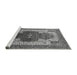 Sideview of Machine Washable Oriental Gray Industrial Rug, wshurb1769gry