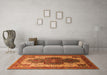 Machine Washable Oriental Orange Industrial Area Rugs in a Living Room, wshurb1769org