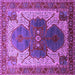 Square Oriental Purple Industrial Rug, urb1769pur