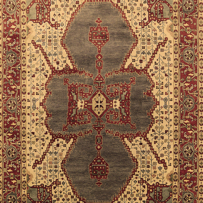 Machine Washable Oriental Brown Industrial Rug, wshurb1769brn