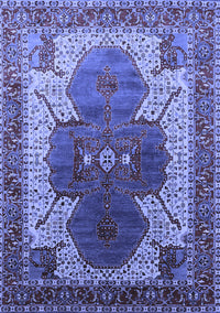 Oriental Blue Industrial Rug, urb1769blu