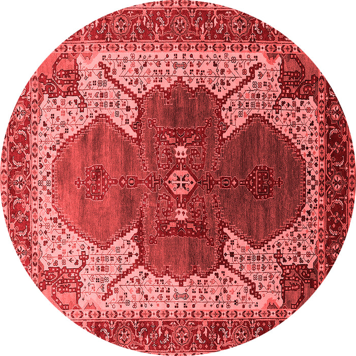 Machine Washable Oriental Red Industrial Rug, wshurb1769red